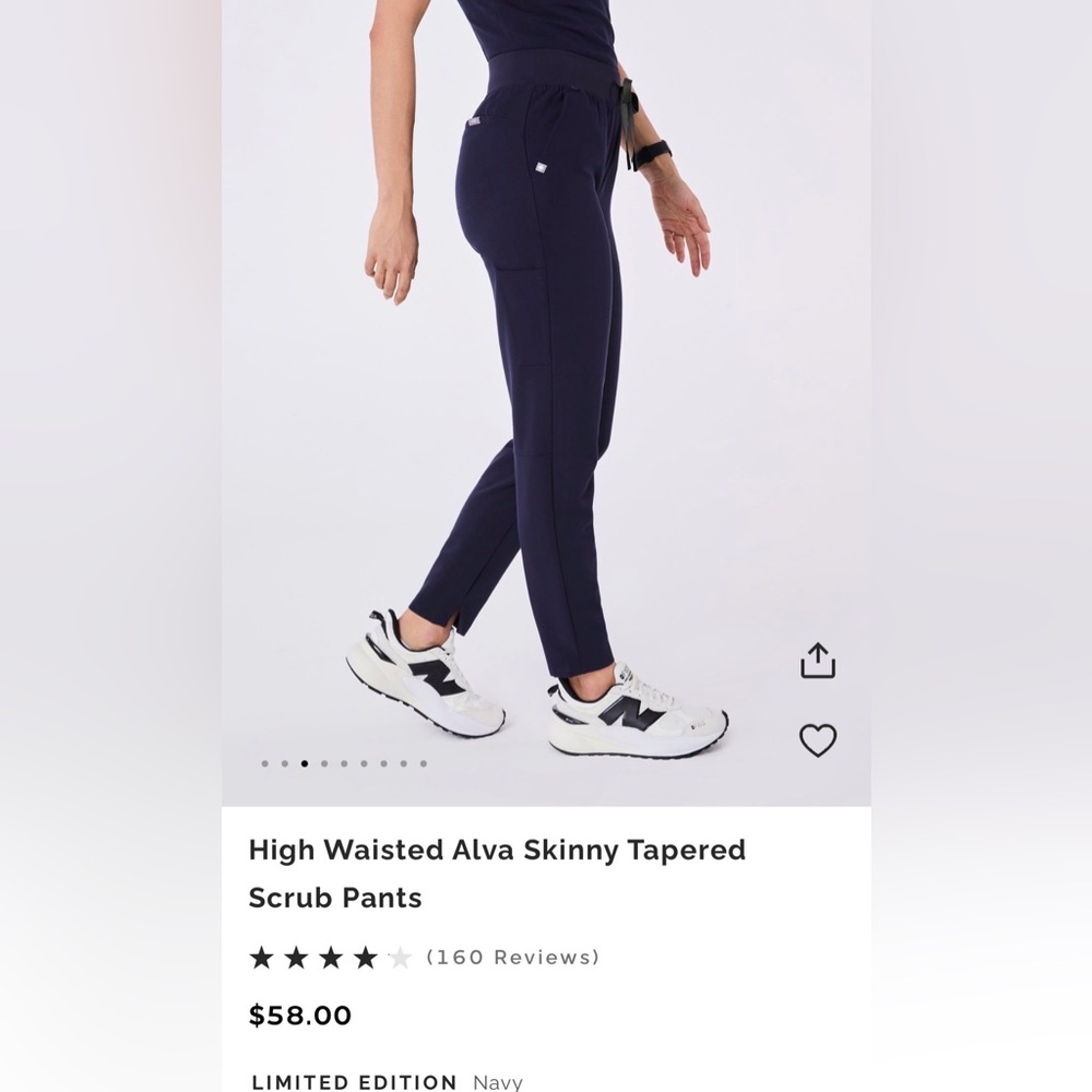 High Waisted Alva Skinny Tapered
Scrub Pants- small limited edition